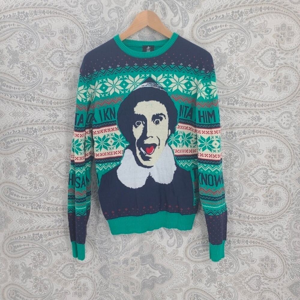 Elf sweater unisex Size Medium Ugly Sweater party Christmas Holiday